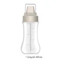Grey-white squeeze sauce bottle for kitchen use with 280ml scale and clear dust cap - 5-Hole White