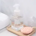 450ml transparent square mousse foaming pump bottle for facial cleanser and soap - 450ml / Clear