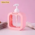 500 ml rosa quadratische nachfüllbare Pumpflasche für Toilettenartikel - 500ml / Rosa