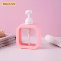 Rosa 300ml quadratische nachfüllbare Kunststoff-Pumpflasche für Reise-Shampoo und Lotion - 300ml / Rosa