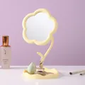 Gelber Make-up-Spiegel in Sonnenblumenform für den Tisch mit praktischer Ablage - Gelb