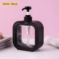 500 ml nachfüllbare Pumpspenderflasche in Schwarz für Reiseshampoo und Seifenlotion - 500ml / Schwarz