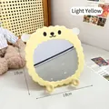 Cute yellow sheep-shaped desktop makeup mirror, 18x18cm high-definition vanity mirror - Yellow