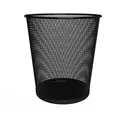 Langlebiger schwarzer kreisförmiger Metalldraht-Mülleimer für Büro und Zuhause - Rund Schwarz (Extra Groß) / 16L / Schwarz