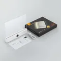 White LED flat book light set with USB charging cable and user manual - Rechargeable 3-Color Light / 1200mAh / White