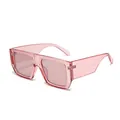 Gafas de sol cuadradas rosas de gran tamaño con patillas anchas y gruesas moda - C3 Rosa