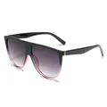 Fashionable oversized sunglasses with black and pink gradient frames for men and women - C2 Black And Pink Gradient Frame Grey