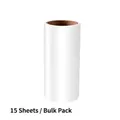 High quality white sticky lint roller refill roll, 15 sheets bulk pack for pet hair - 15 Sheets (Bulk Pack) / 1 Piece