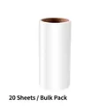 White lint roller refill with 20 tearable sheets bulk packaging replacement core - 20 Sheets (Bulk Pack) / 1 Piece