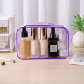 Transparente lila PVC-Kulturtasche für die Organisation von Kosmetik und Make-up - M Lila