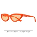 Lunettes de soleil rétro œil de chat orange avec verres orange clair élégants. - Monture Orange Verres Orange Clair