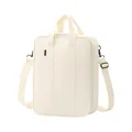 Cream-white large capacity travel luggage organizer bag with detachable shoulder strap - S / Beige
