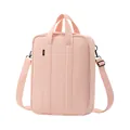 Pink large capacity travel luggage storage bag with handles and adjustable shoulder strap - S / Pink