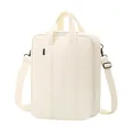 Cream large capacity travel storage bag with adjustable shoulder strap and handles. - L / Beige
