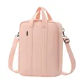 Pink large capacity travel organizer bag with top handle, strap and suitcase sleeve - L / Pink