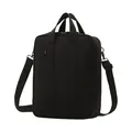 Large capacity black travel storage bag featuring luggage sleeve and adjustable strap - L / Black