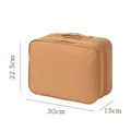 Brown Oxford cloth travel shoe storage bag with 30x15x22.5cm dimensions - 30*22.5*15cm / Caramel Brown