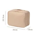 Portable beige Oxford shoe organizer bag for travel luggage with handle 30x22.5x15cm - 30*22.5*15cm / Peach Pink
