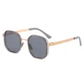Vintage gepolariseerde herenzonnebril met goudkleurig montuur en grijze glazen - C7 Grijs Goud Frame Lichtgrijze Lens