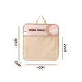 Hanging underwear storage bag with cartoon design and clear dimension measurements shown. - Single Layer Hanging Bag / Milk Tea Bear