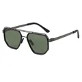 Gafas de sol de metal para hombre con lentes polarizadas verde oscuro y montura gris metálico - Montura Gris Oscuro Lente Verde