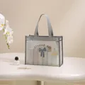 Large capacity grey breathable mesh nylon tote bag for cosmetics and toiletries - Grey Small / 34x26x11cm