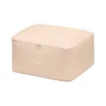 Large capacity beige twill fabric storage bag for organizing quilts and seasonal clothing - L / Beige