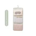 Portable three-compartment foldable clothes storage organizer bag in soft oxygen green color - 3 Grids / Oxygen Green