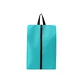 Durable blue polyester waterproof travel storage bag with central zipper for shoes - Single-Sided Shoe Bag / Blue