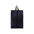 Navy blue waterproof travel storage bag featuring a central zipper and top handle - Single-Sided Shoe Bag / Navy Blue
