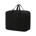 Bolsa de viaje minimalista grande de Taslon negro con acabado de almacenamiento impermeable - Horizontal / Negro