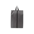 Large grey waterproof polyester travel toiletry bag with central zipper and handle - Single-Sided Shoe Bag / Gray