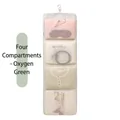Organizador colgante plegable de 4 estantes para ropa en el color verde oxígeno - 4 Compartimentos / Verde Oxígeno