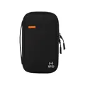 Black waterproof Taslon travel passport organizer bag with RFID blocking feature - S / Black