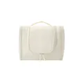 Grande borsa da toilette in Taslon e trousse per cosmetici da viaggio in bianco - Beige