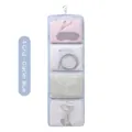 Bolsa organizadora de ropa plegable de cuatro compartimentos en color azul glaciar - 4 Compartimentos / Azul glaciar