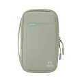 Sage green waterproof Taslon travel passport holder organizer with RFID protection - S / Matcha Green