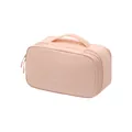 Bolsa de almacenamiento de ropa interior rosa portátil e impermeable para sujetadores - Capa Doble (Grande) / Rosa