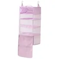 Portable travel hanging closet organizer in purple with a 5-layer collapsible storage design - 4 Tiers / Violet