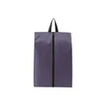 Durable purple polyester travel shoe bag with central zipper and handle - Single-Sided Shoe Bag / Purple