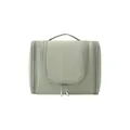 Beauty case grande in Taslon verde salvia con tre cerniere per articoli da viaggio - Verde matcha