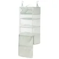 Portable hanging travel wardrobe organizer with multiple shelves and strong hooks - 4 Tiers / Oxygen Green