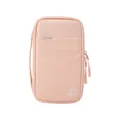 Pink Taslon waterproof multi-functional passport holder with RFID blocking storage - S / Pink