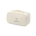 Portable cream-white underwear storage bag with handle and bra organizer icon - Single Layer (Small) / Beige