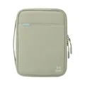 Sage green water-repellent Taslon passport organizer with RFID protection - L / Matcha Green