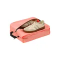 Waterproof pink polyester travel shoe storage bag with zipper and handle for luggage - Double-sided Shoe Bag / Pink