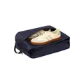 Durable navy blue waterproof polyester travel shoe storage bag for organizing footwear - Double-sided Shoe Bag / Navy Blue