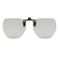 Professional polarized flip-up clip-on sunglasses with rimless polygonal grey lenses for driving - Photochromic Clip-on Sunglasses