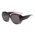 Eleganti occhiali polarizzati fit-over con montatura TR in sfumatura bordeaux rosa - Montatura Viola Sfumato Lente Grigio Nero