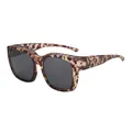 Stylish TR polarized sunglasses with classic patterned frame for driving and sports. - C5 Tortoise Frame Grey Lens